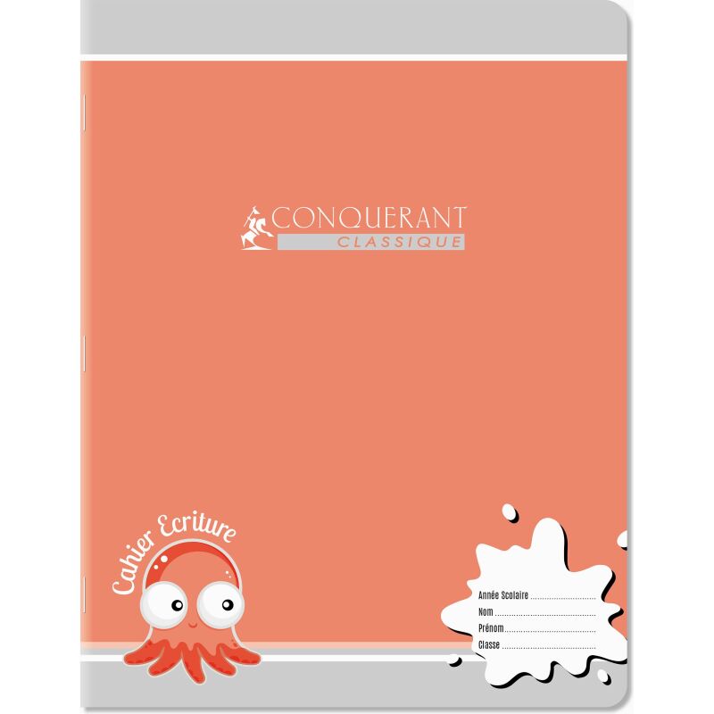 Cahier Conquerant Classique Agrafe 170X220 32P 90G Double Ligne 3/10 Assorti