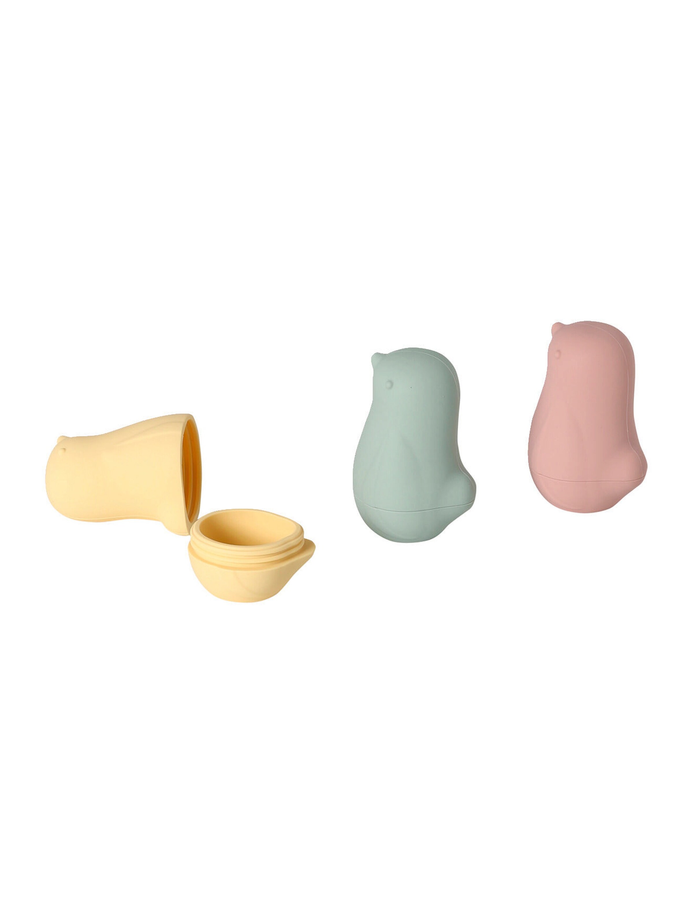 Vertbaudet 3er-Set Baby Badewannen-Spritzvögel weiß