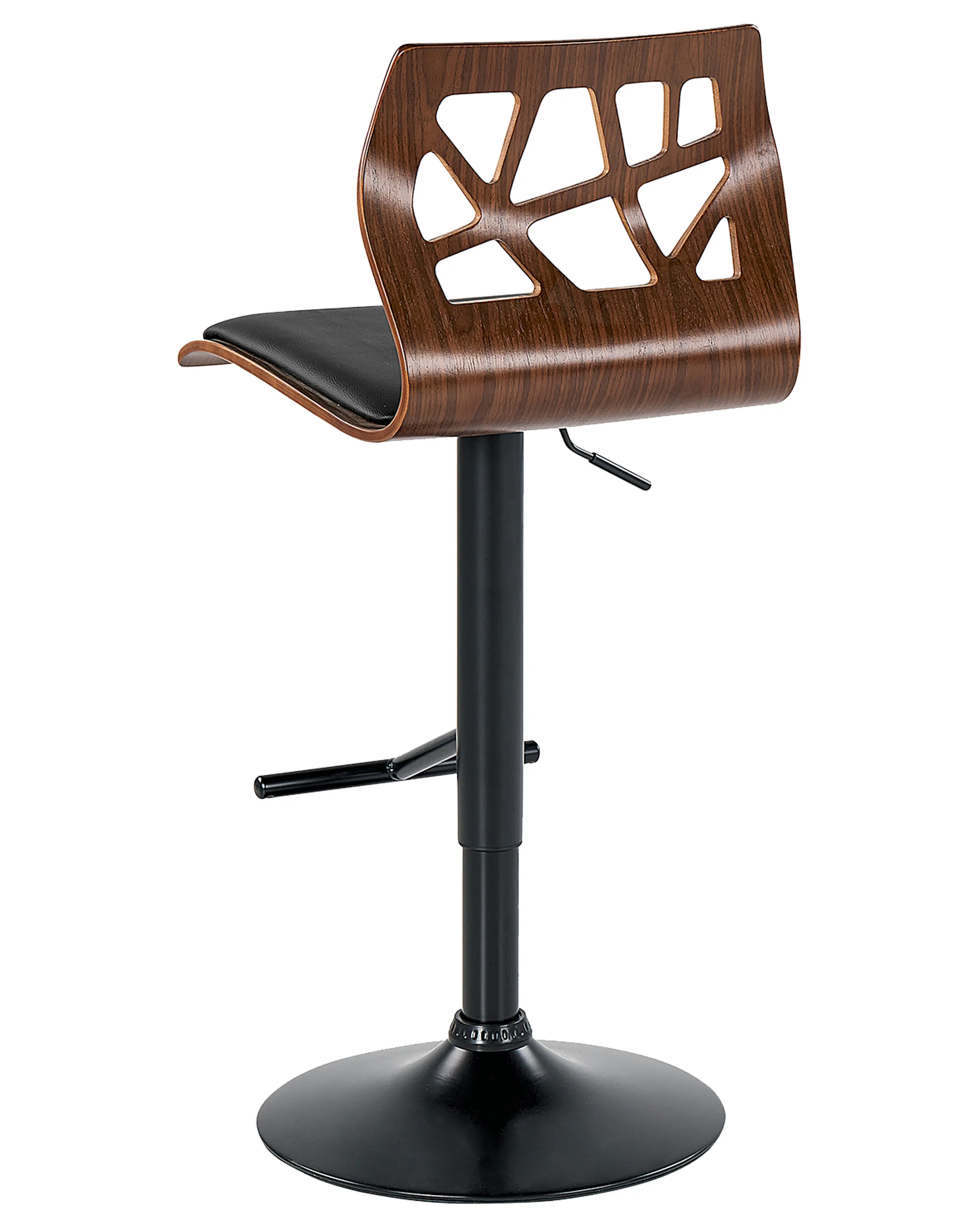 Set van 2 barstoelen PETERSBURG Kunstleer draaibaar Zwart