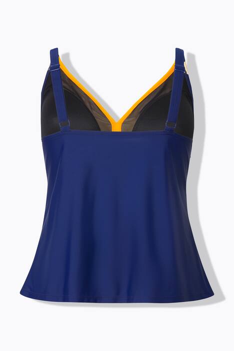 Tankini, Raffungen, Softcups, Träger verstellbar, recycelt, marine