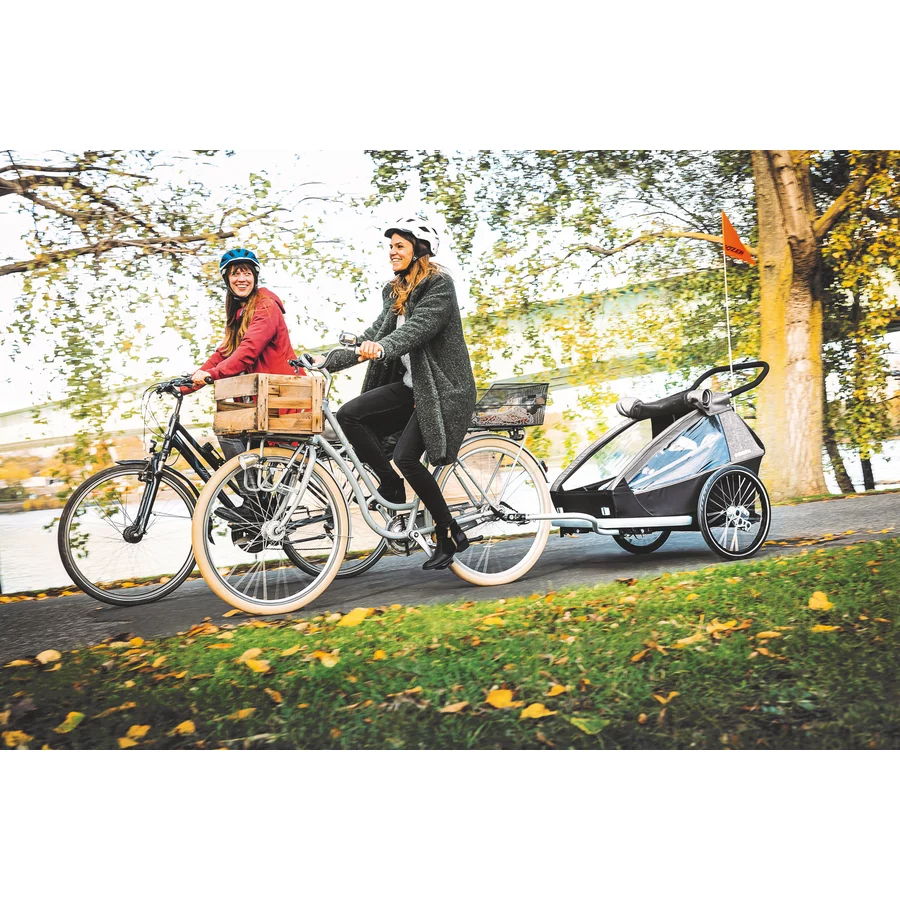CROOZER Kinderfahrradanhänger Kid Vaaya 2 Colourful Journey inklusive Sonnenschutz