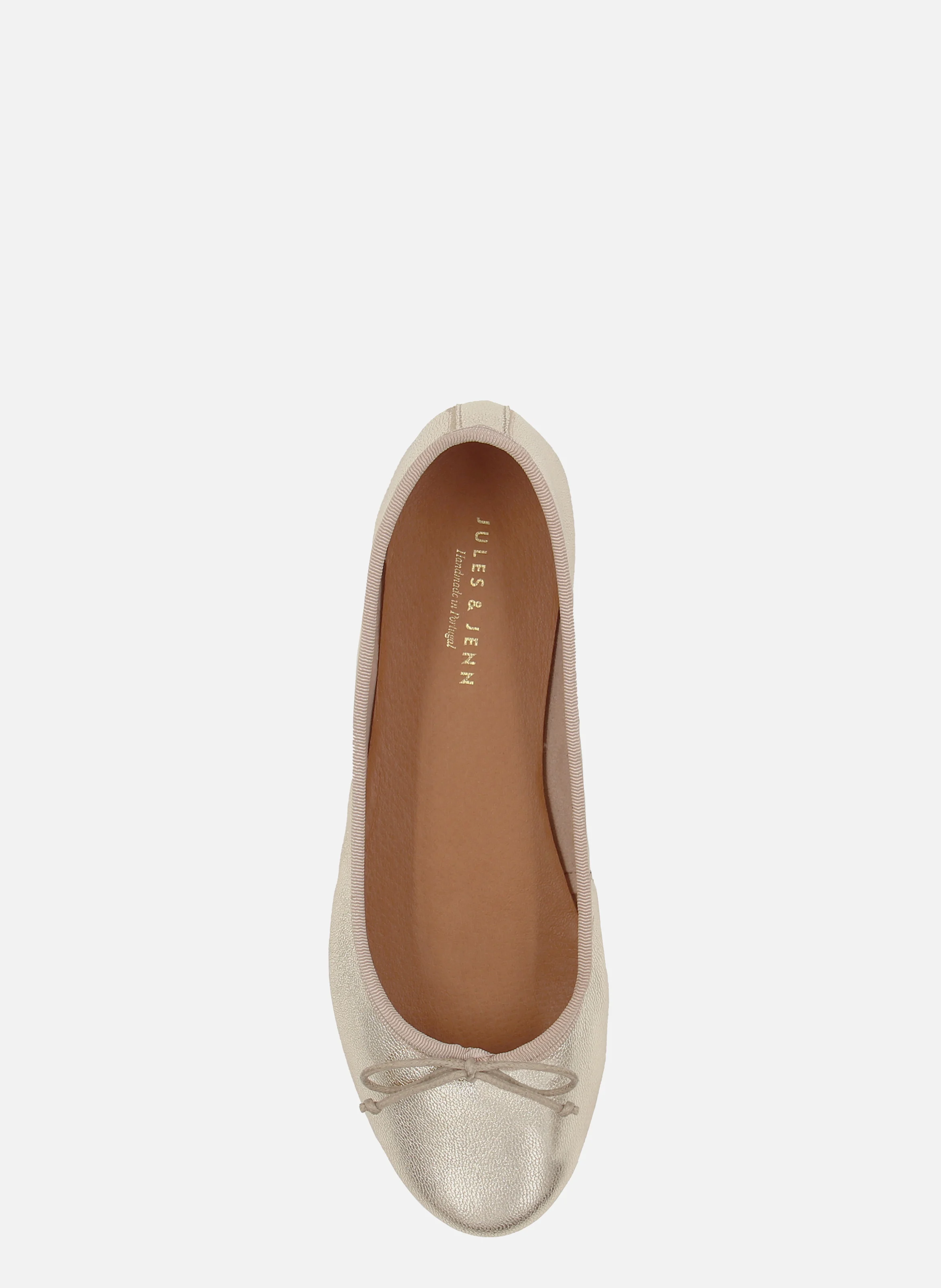 Ballerines classiques cuir métallisé | Doré