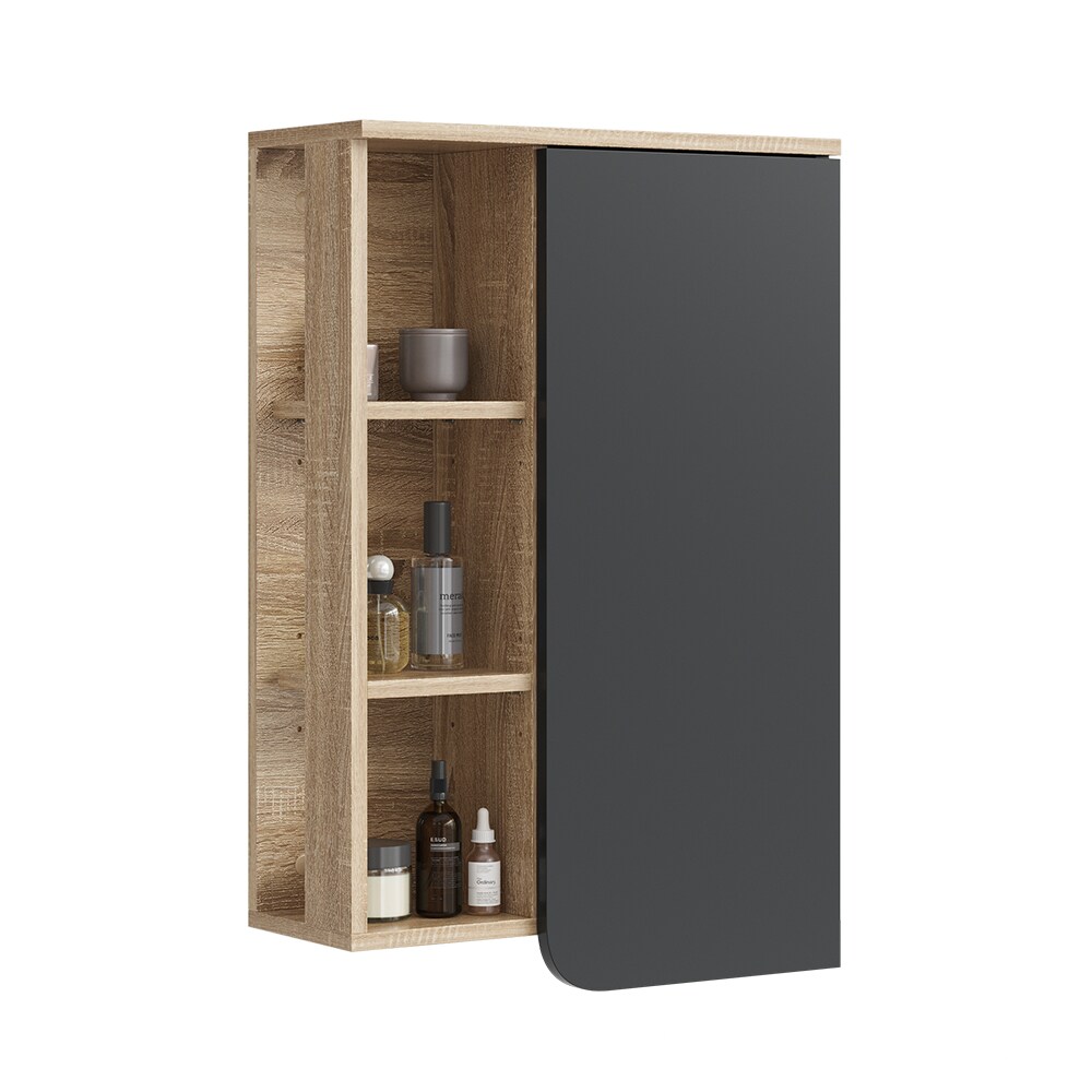 Vicco Hängeschrank Karen Sonoma Anthrazit 50 x 75 cm Tür offene Fächer