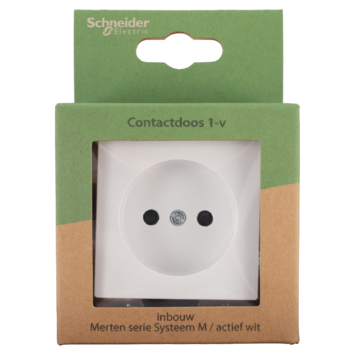 Schneider Merten System-M Enkel Stopcontact Actief Wit