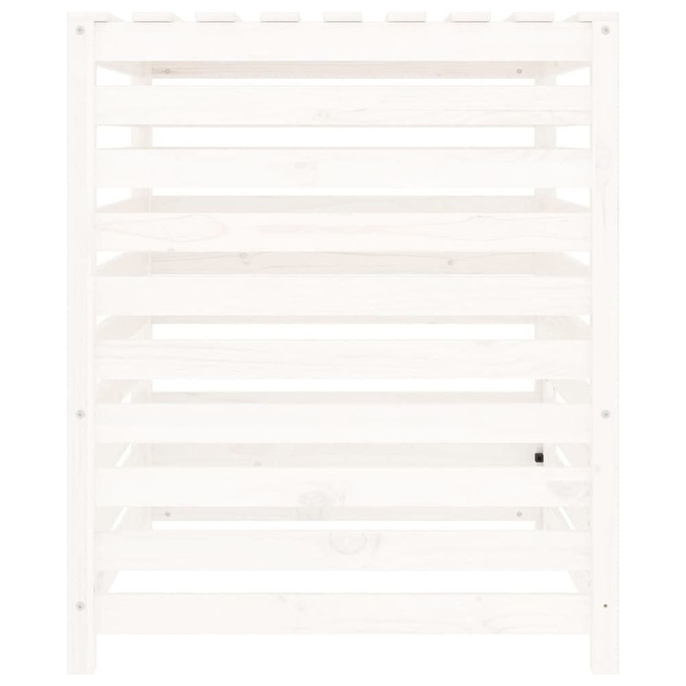 Composteur blanc 82,5x82,5x99,5 cm bois massif de pin
