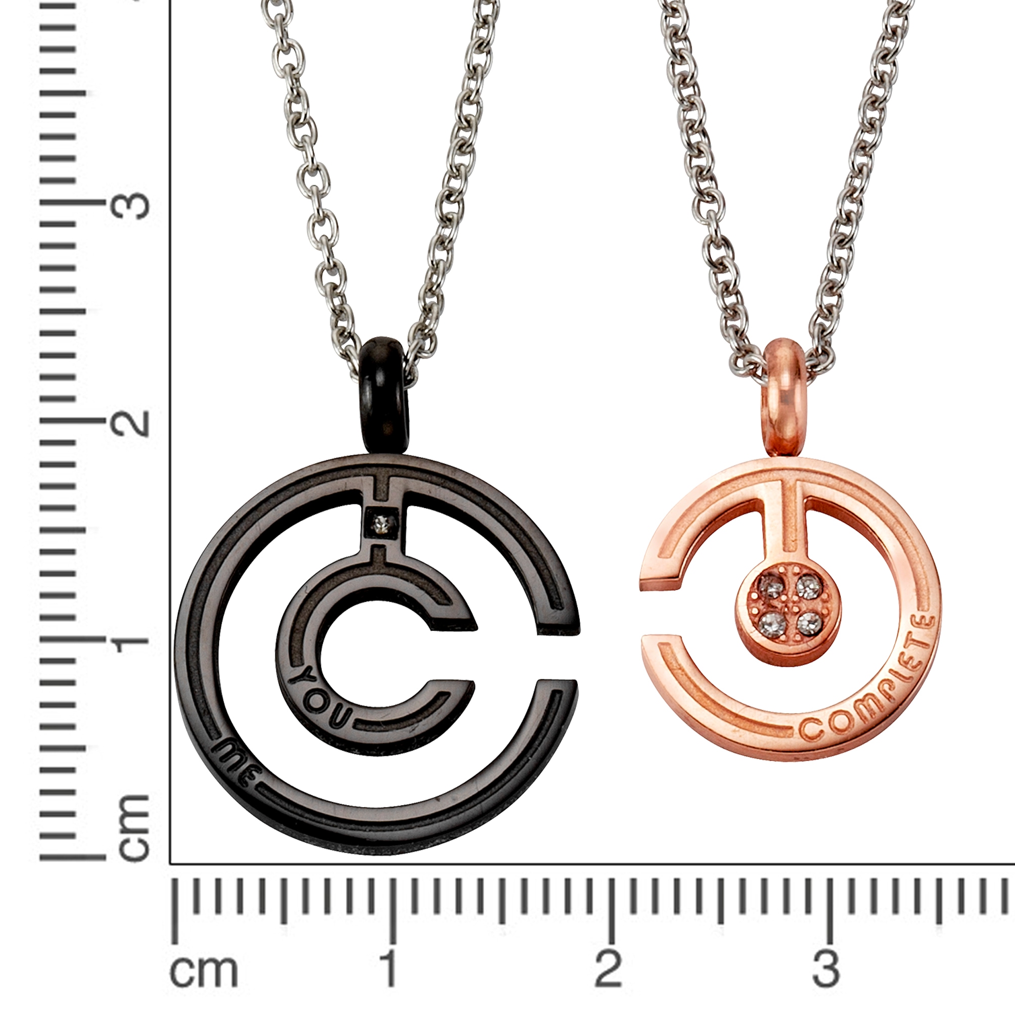 Firetti Schmuckset »Multipack Schmuck Geschenk Halsketten LIEBE« (4 Stk. tlg.)  mit Zirkonia (synth.)
