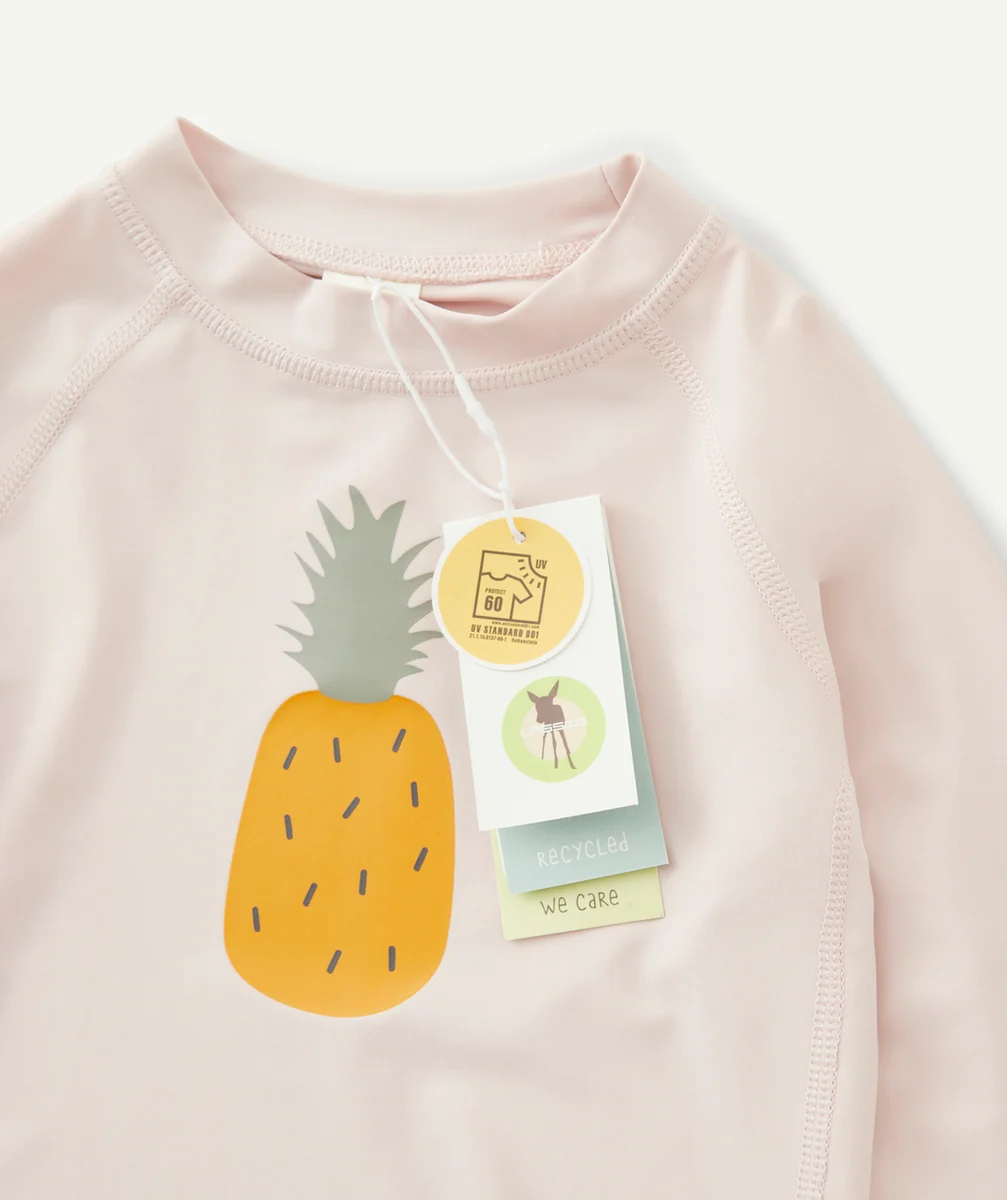 LASSIGT-SHIRT MANCHES LONGUES ANTI-UV ANANAS BÉBÉ FILLE