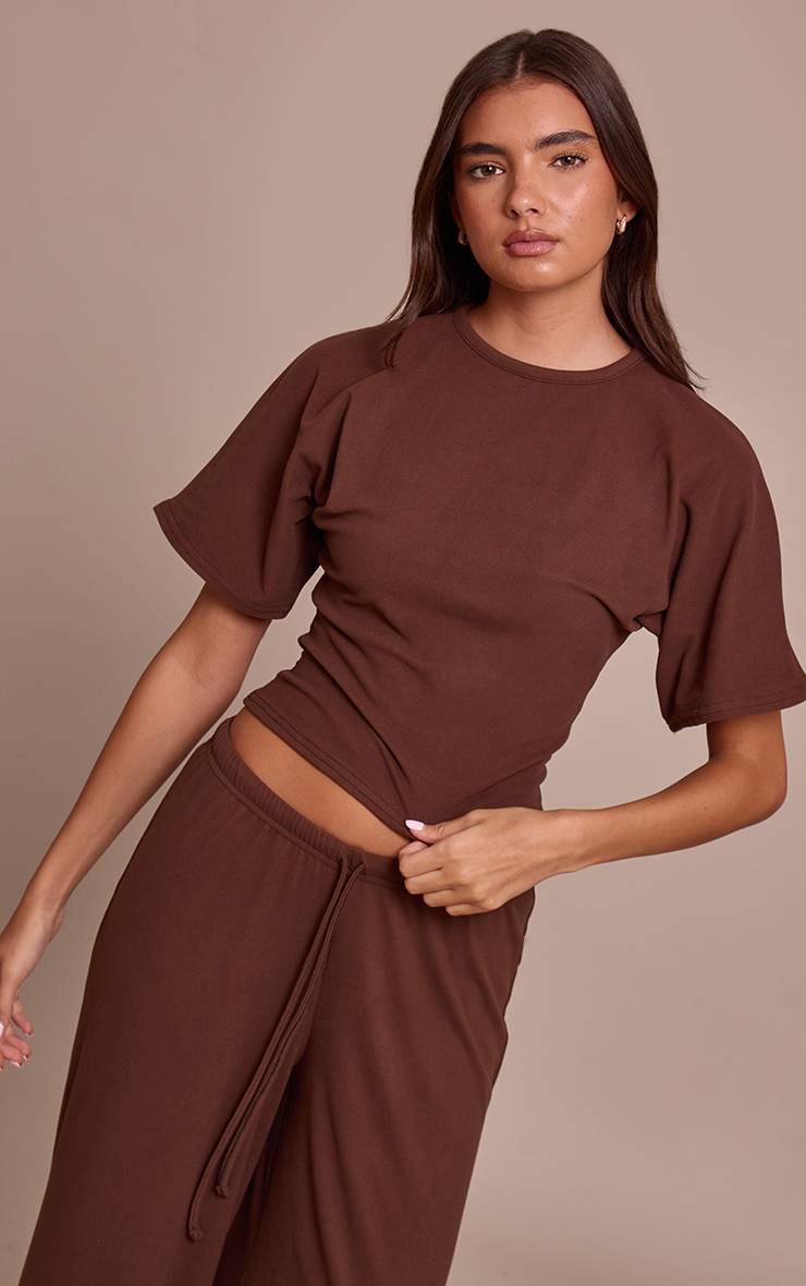 Chocolat T-shirt Ample À Toucher Doux
