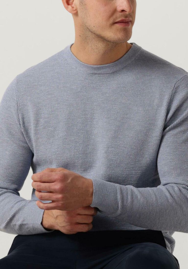PROFUOMO lichtblauwe profuomo trui pullover crew neck