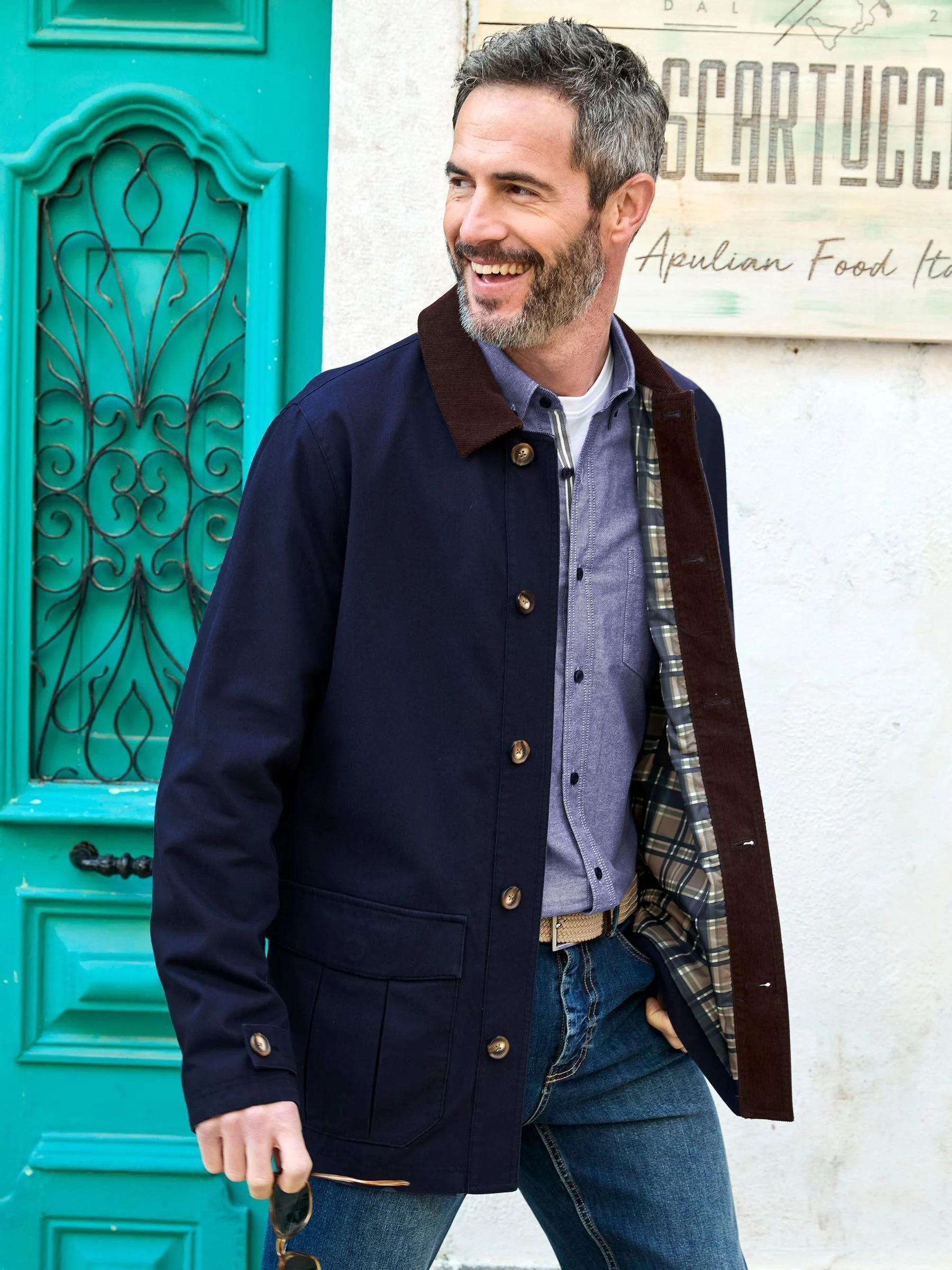 Blauw - Cotton Traders Classic Canvas Field Jacket