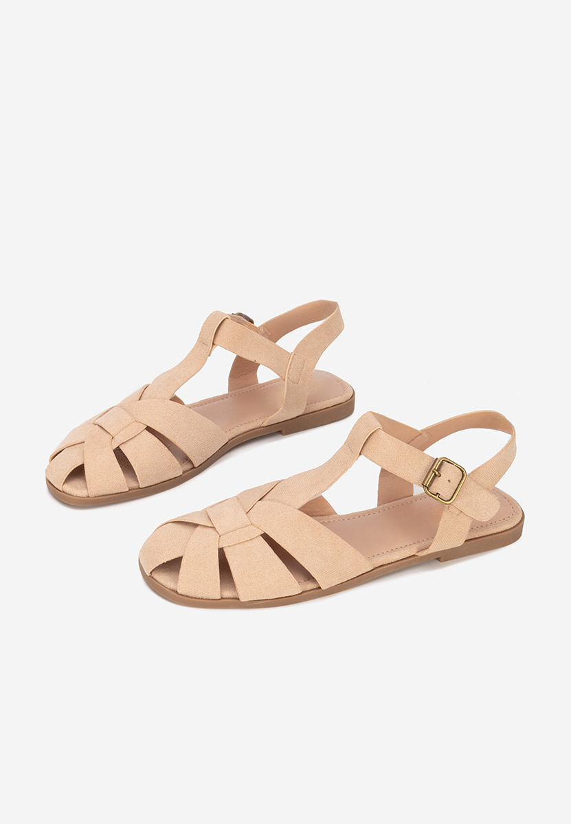 Sandales femme sans talon beige Simena