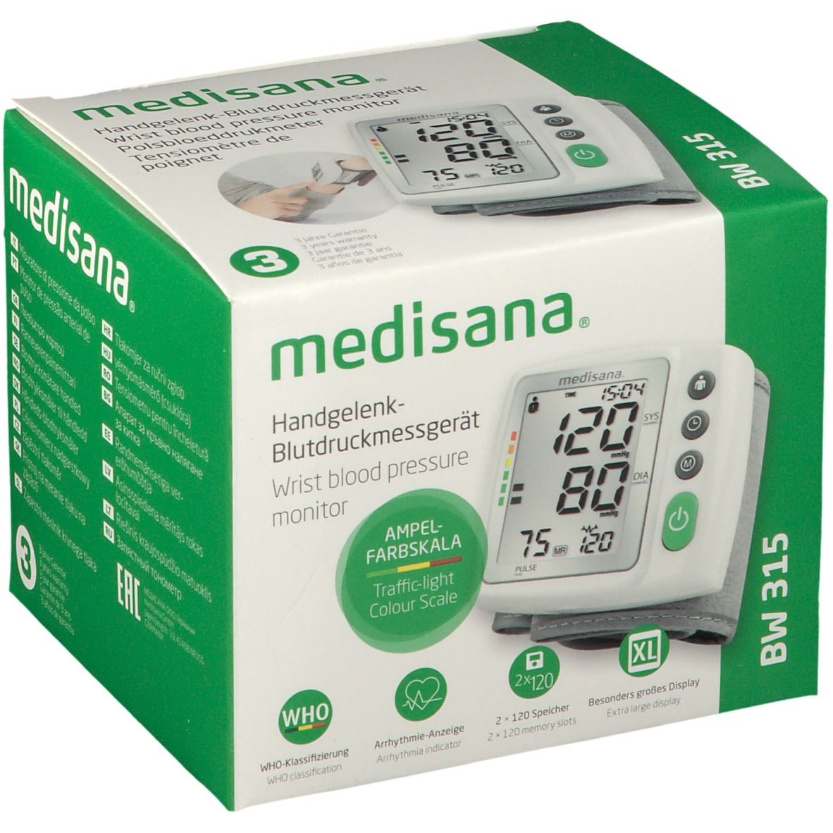 medisana BW 315 Handgelenk-Blutdruckmessgerät