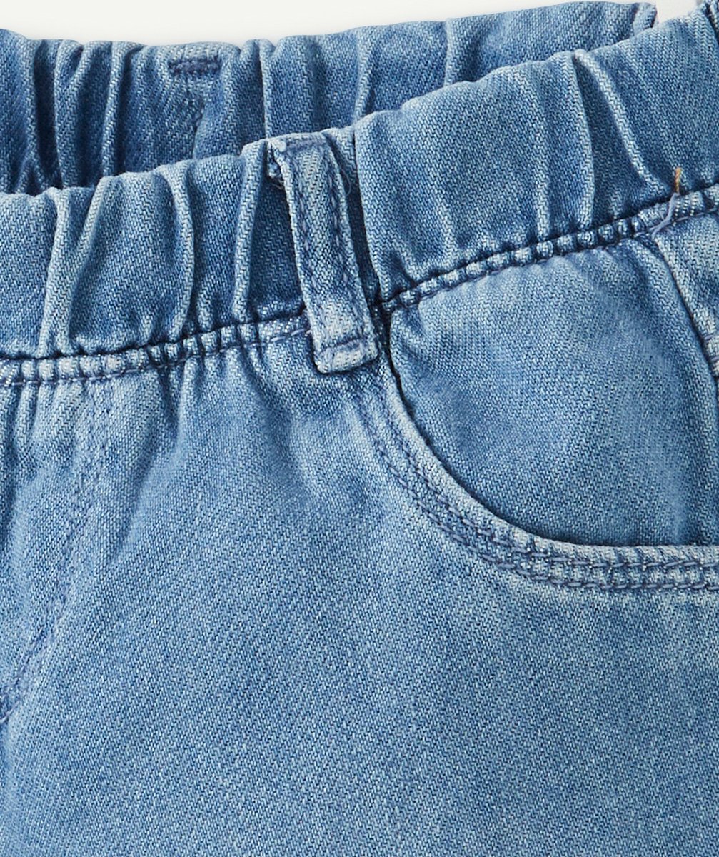 BERMUDA BÉBÉ GARÇON EN COTON DENIM À FAIBLE IMPACT ENVIRONNEMENTAL