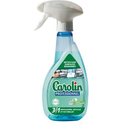 Nettoyant surfaces modernes 3 en 1 Carolin professionnel - Spray 400 ml