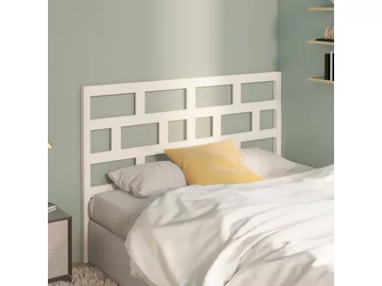 Tête de lit Blanc 166x4x100 cm Bois massif de pin