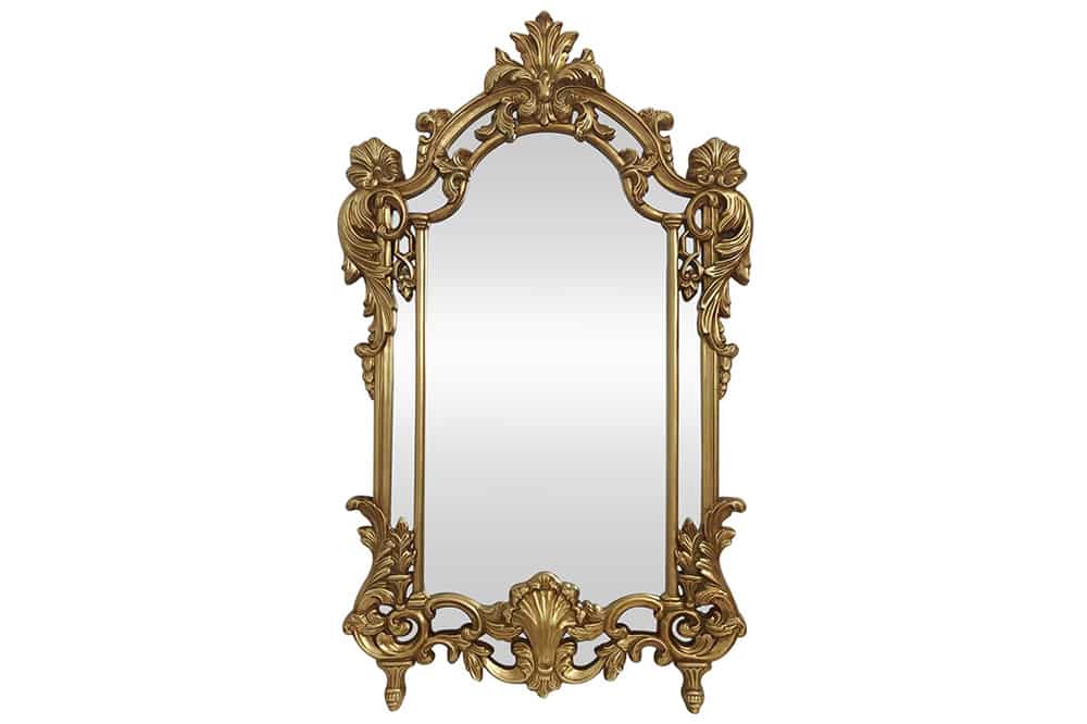 Design Wandspiegel OPULENT 150cm gold detailreiche Rahmenverzierung Modern Barock