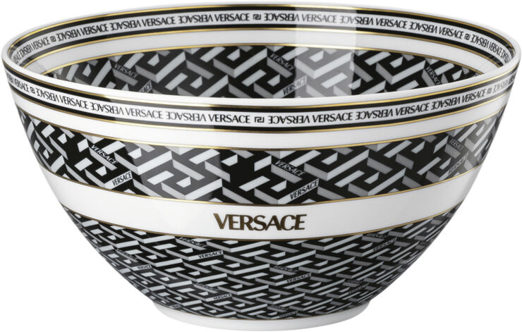 Versace Bowl 18cm, Signature Black, La Greca Flerfarvet