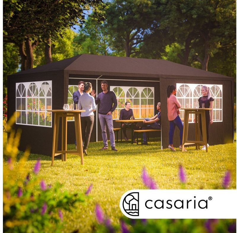 Casaria Partytent Pavilion Rimini - 3x6m UV-Beschermend 18m² - Antraciet