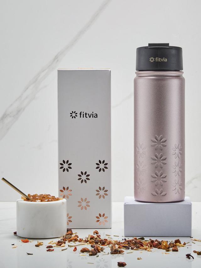Thermoflasche rosa-metallic, 500 ml