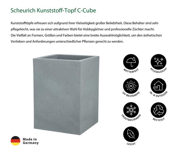 Scheurich Kunststoff-Topf C-Cube, quadratisch