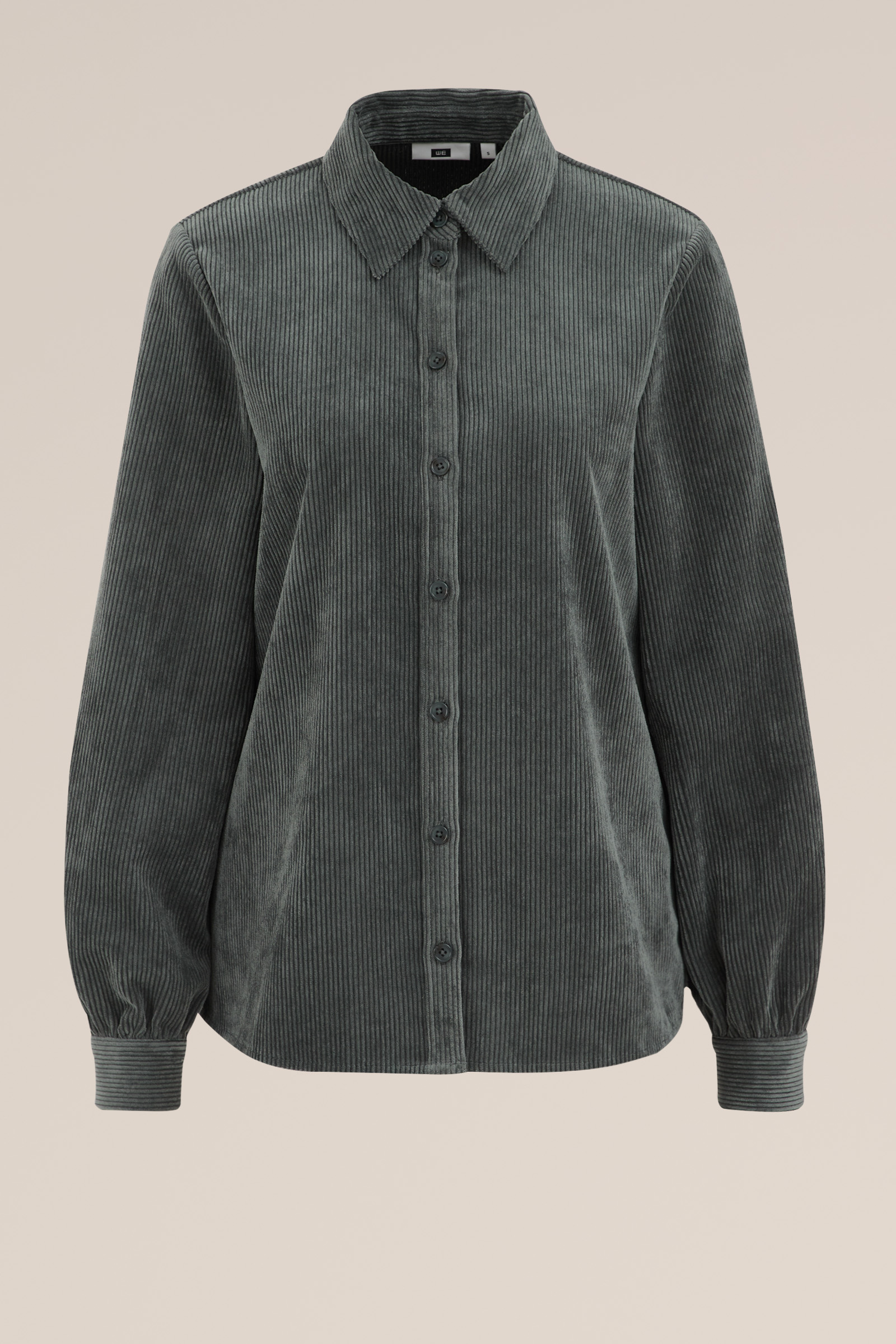 blouse van corduroy WE Fashion Donkergroen