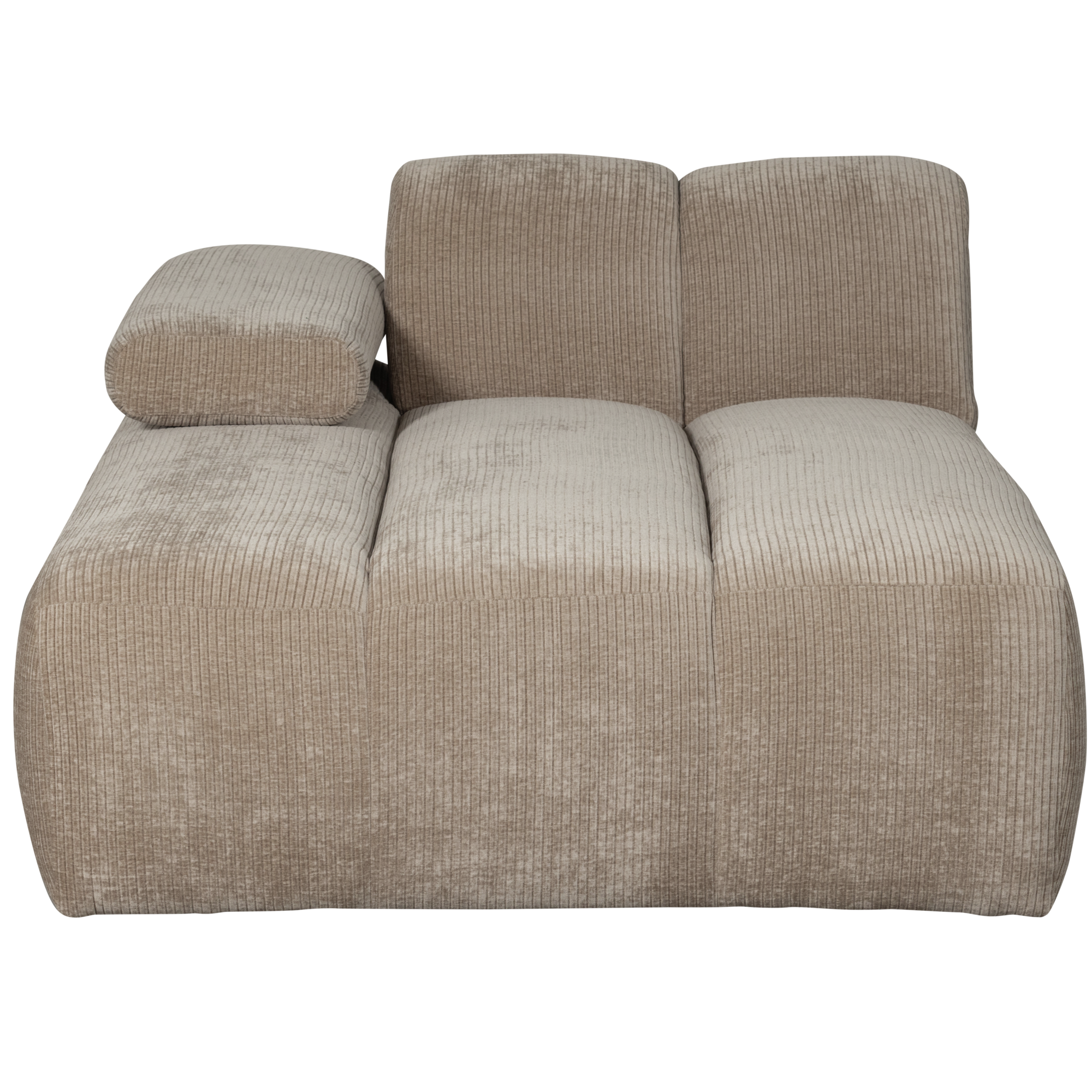 Chaise Longue Mojo Element Mojo Chaise Longue Element Links - Geweven Ribstof - Donkerzand
