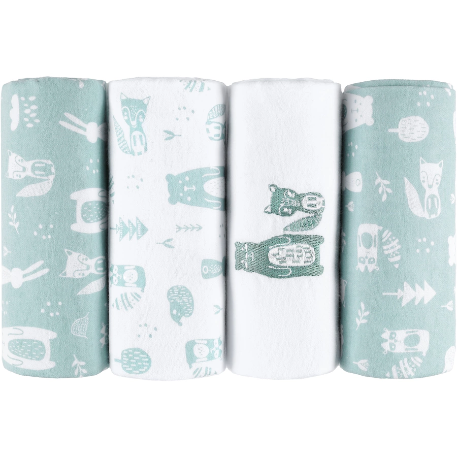 kindsgard Molton-Spucktücher handklad 4er-Pack mint