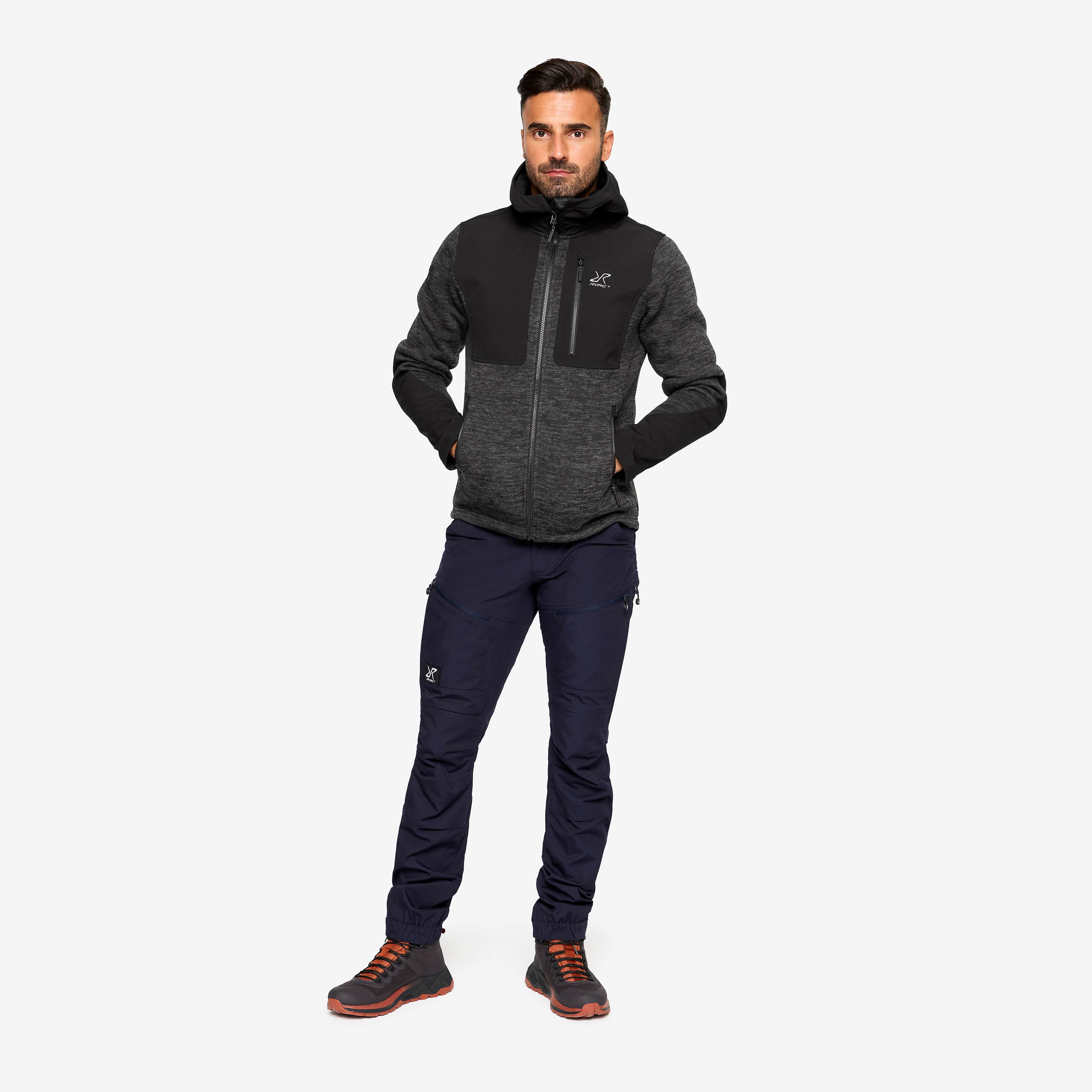 Wander Pro Wool Hoodie Herre Anthracite
