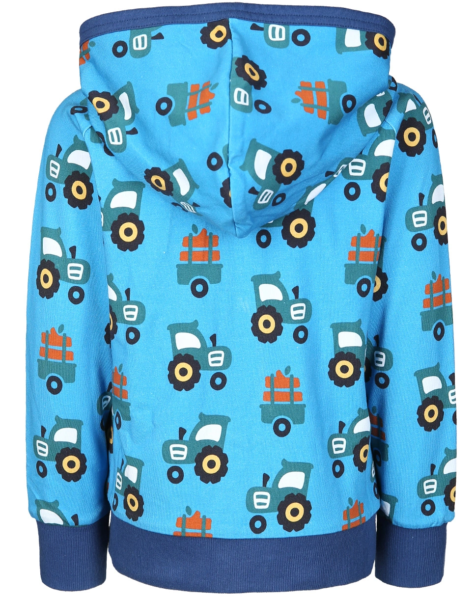 Kapuzen-Jacke TRACTOR zum Wenden in blau