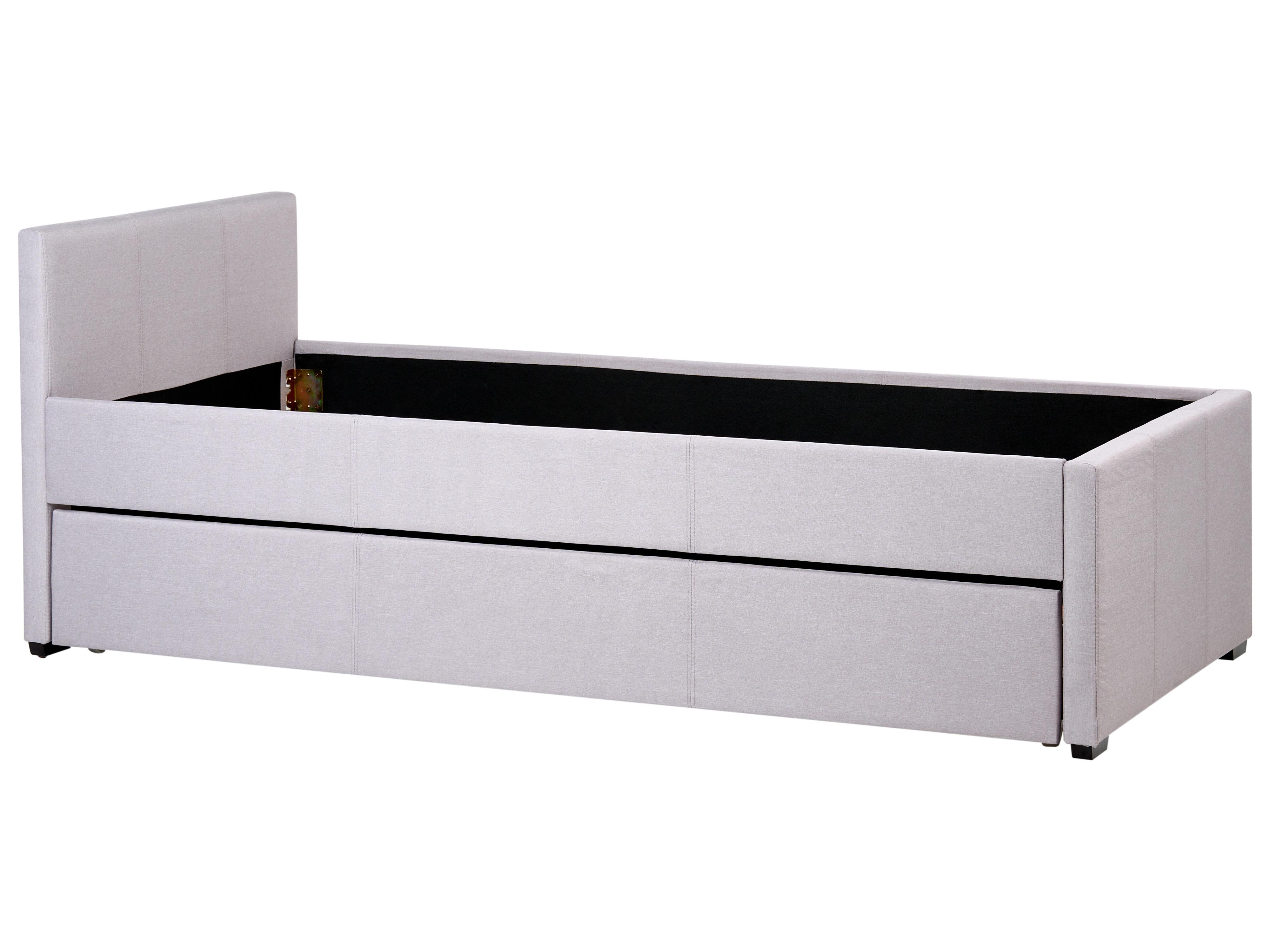 Onderschuifbed Stof MARMANDE 90 x 200 cm Lichtgrijs