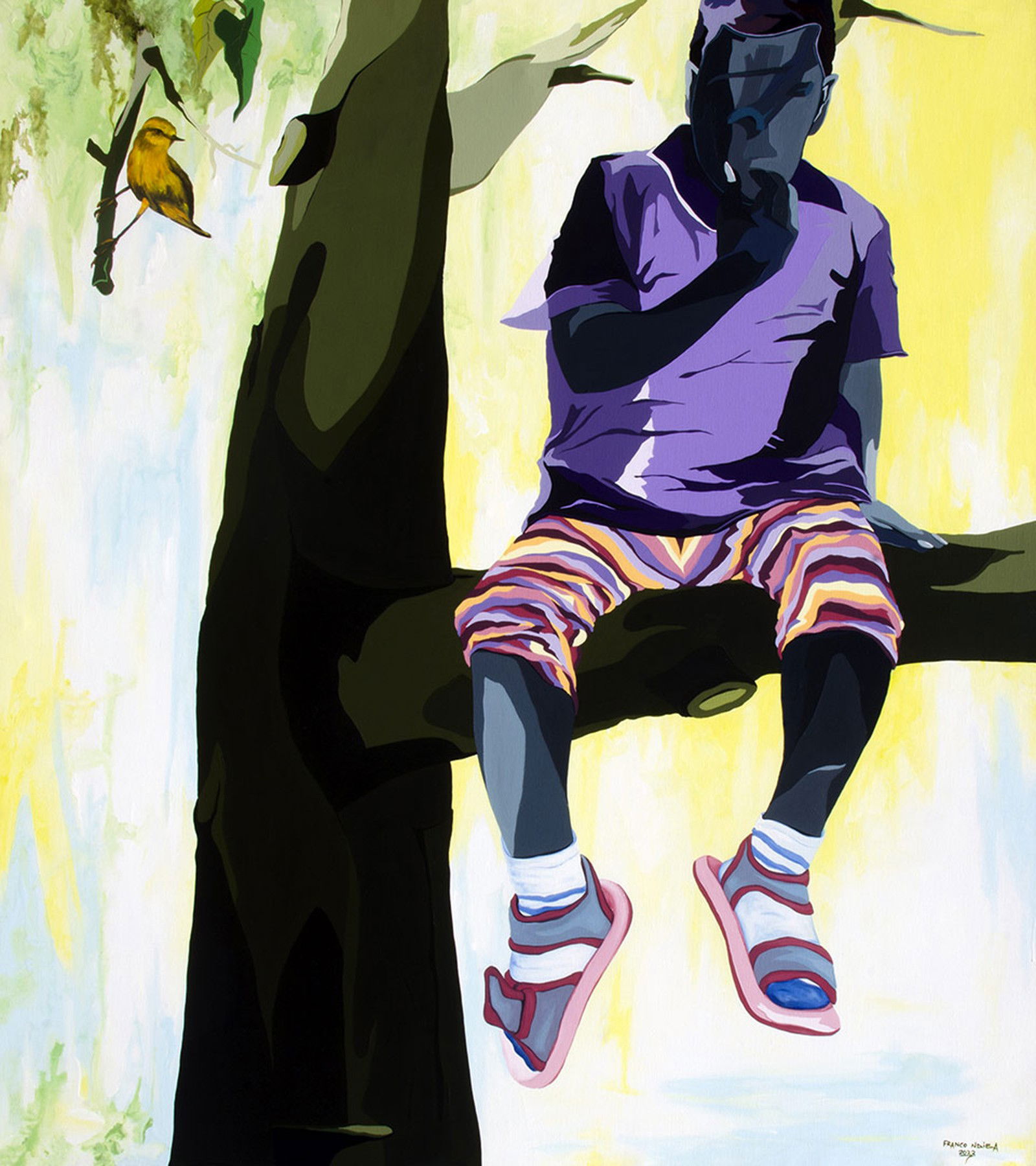 Perché sur l’arbre by Franco Ndiba - Limited Edition. Edition of: 150. Signed.