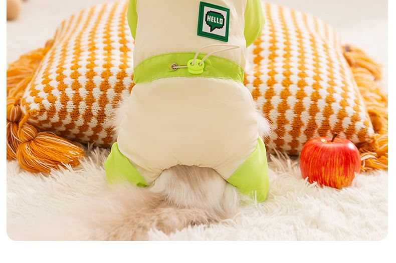 Cissilli - Letterapplicatie Pet Overall met capuchon