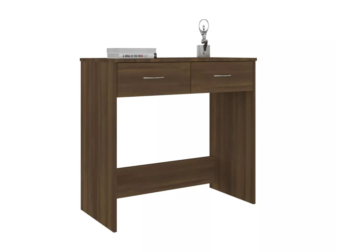 Bureau Chêne marron 80x40x75 cm Bois d'ingénierie