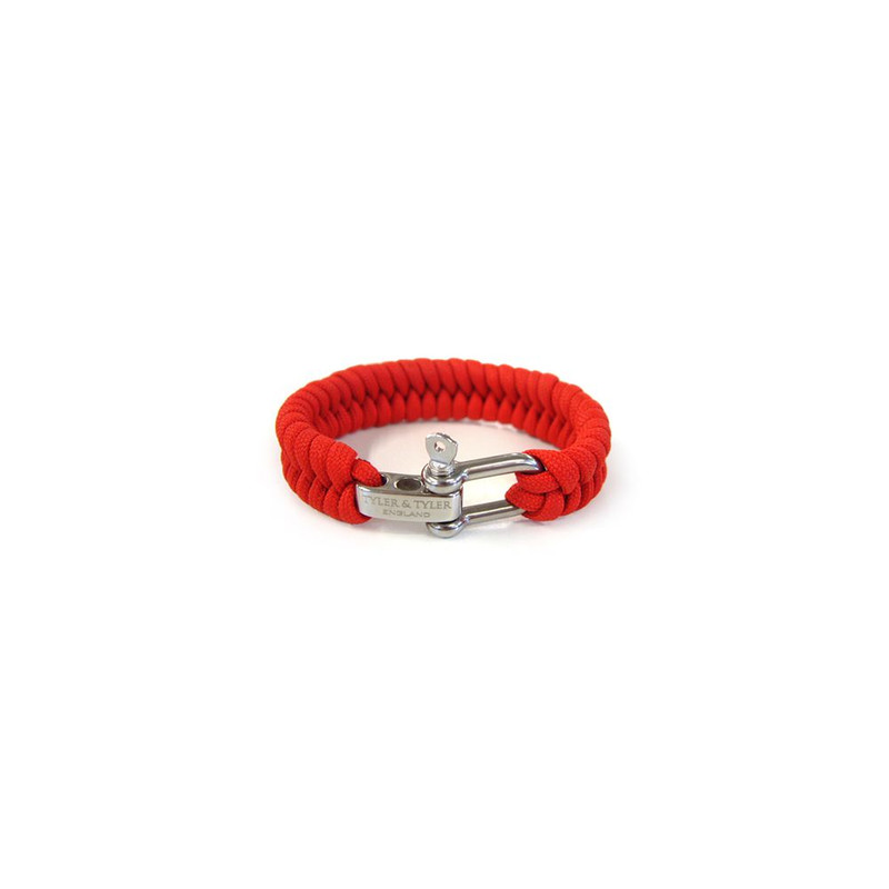 Bracelet, tissé paracorde Rouge