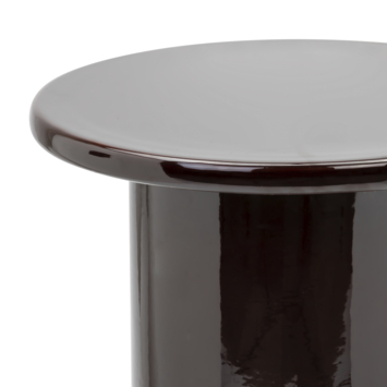 KARWEI bijzettafel Floor bruin keramiek Ø 40 cm