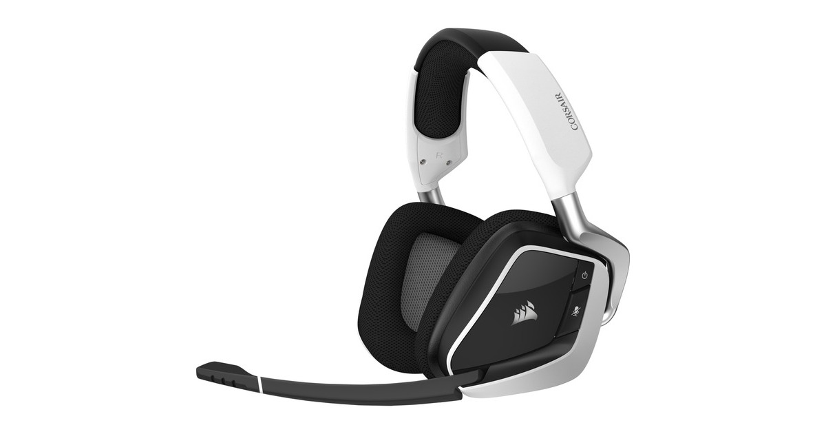 CorsairVOID RGB ELITE Wireless over-ear gaming headset  (Wit/zwart, RGB verlichting)