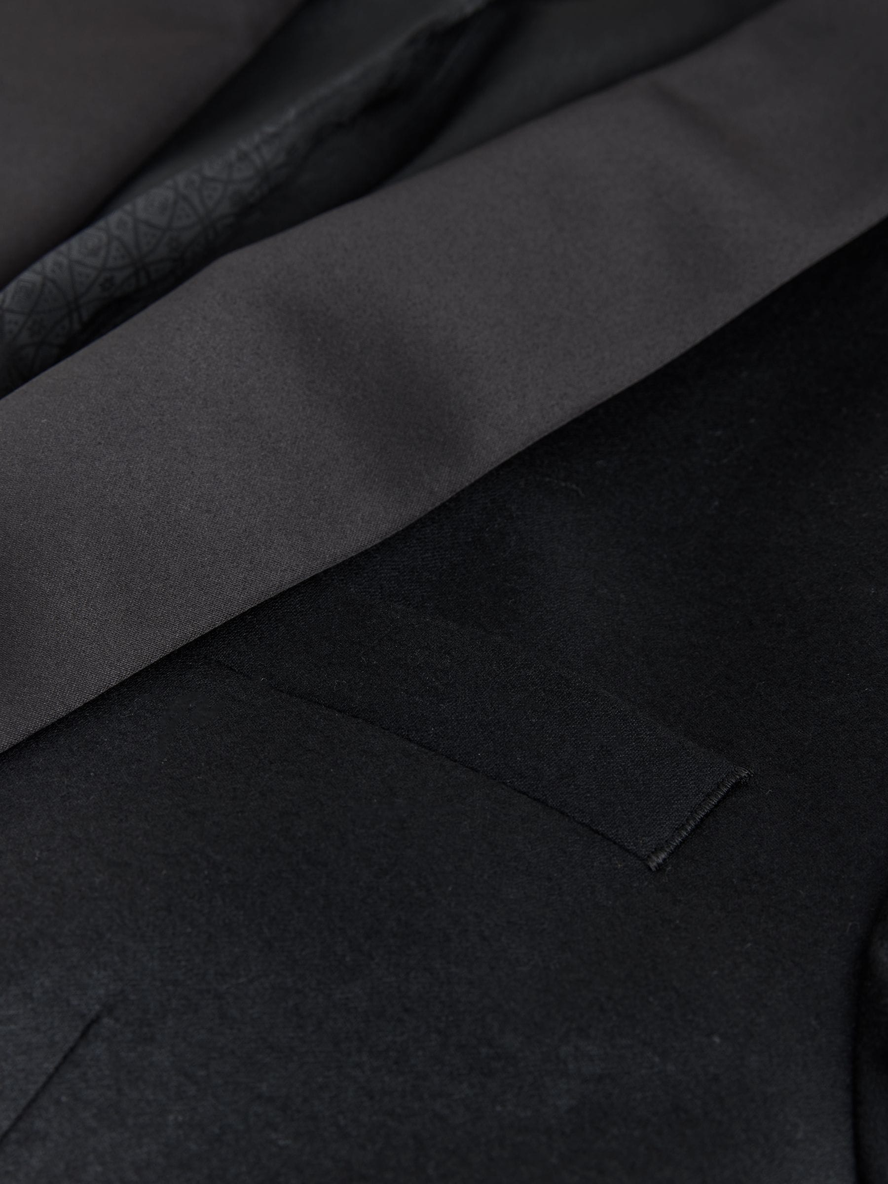 Zwart - Tailored Fit Signature Zignone Wool Cashmere Tuxedo Suit Jacket