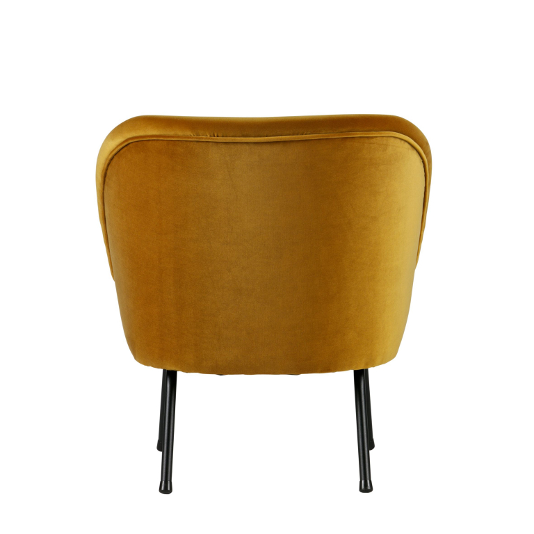 WOOOD Vogue fauteuil fluweel zwart