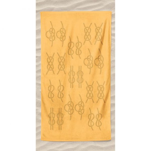 Toalha de Praia Microfibra Lisa Nós Marítimos em Relevo 180 x 100 cm