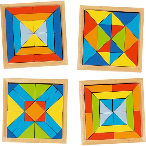 Mosaïque monde des formes goki set de 4