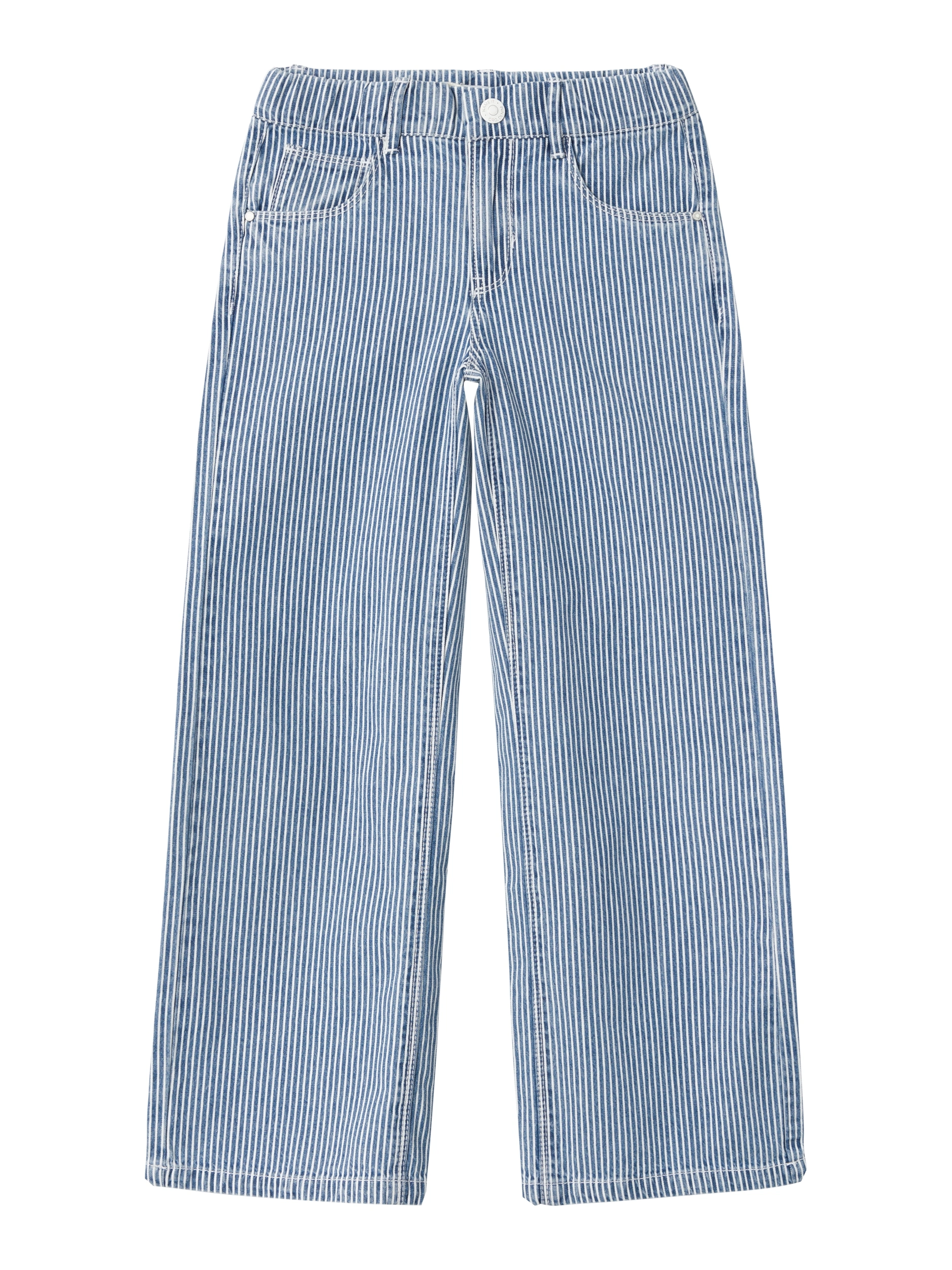 Jeans NKFROSE WIDE 2664-IR STRIPES in medium blue denim