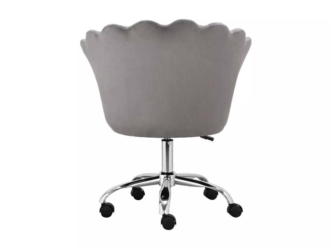 Wendy | Chaise de bureau rembourrée en velours gris
