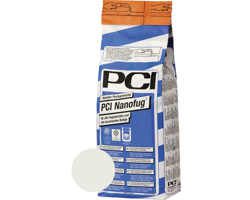 PCI Nanofug® variabele flexibele voegmortel voor aardewerk- en steengoedbedekkingen, zilvergrijs, 15 kg