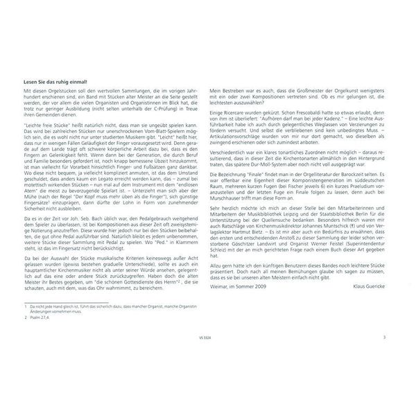 Strube Verlag Leichte freie Orgelstücke