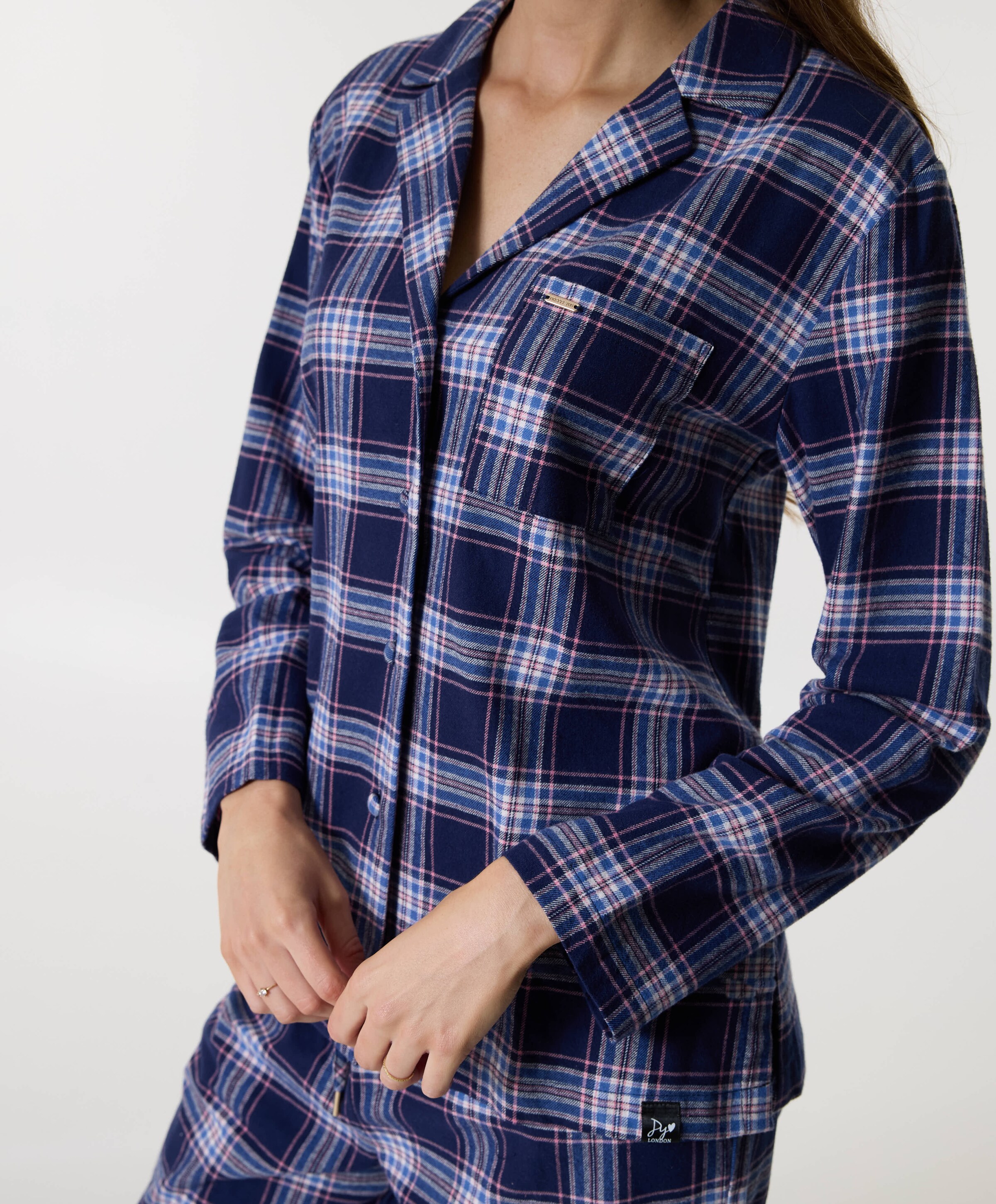Pretty you London Dames pyjamaset blauw