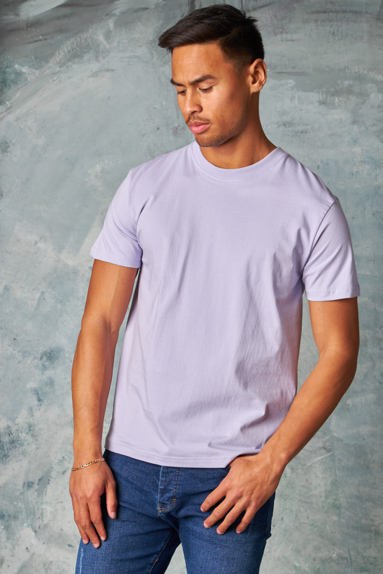 T-shirt basique manches courtes violet