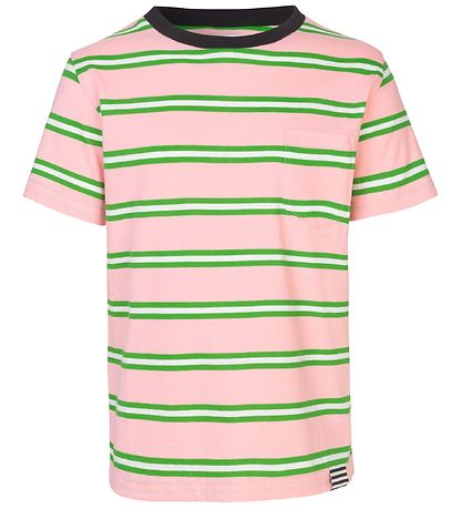 Mads N?rgaard T-shirt - Trolino - Lyser?d/ Grønstribet