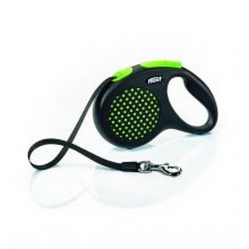 Guia extensível Flexi de 5m para cães, verde