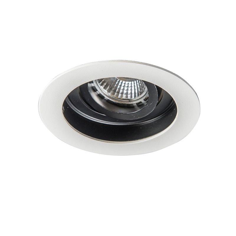 Moderne inbouwspot wit staal GU10 50mm - Rondoo