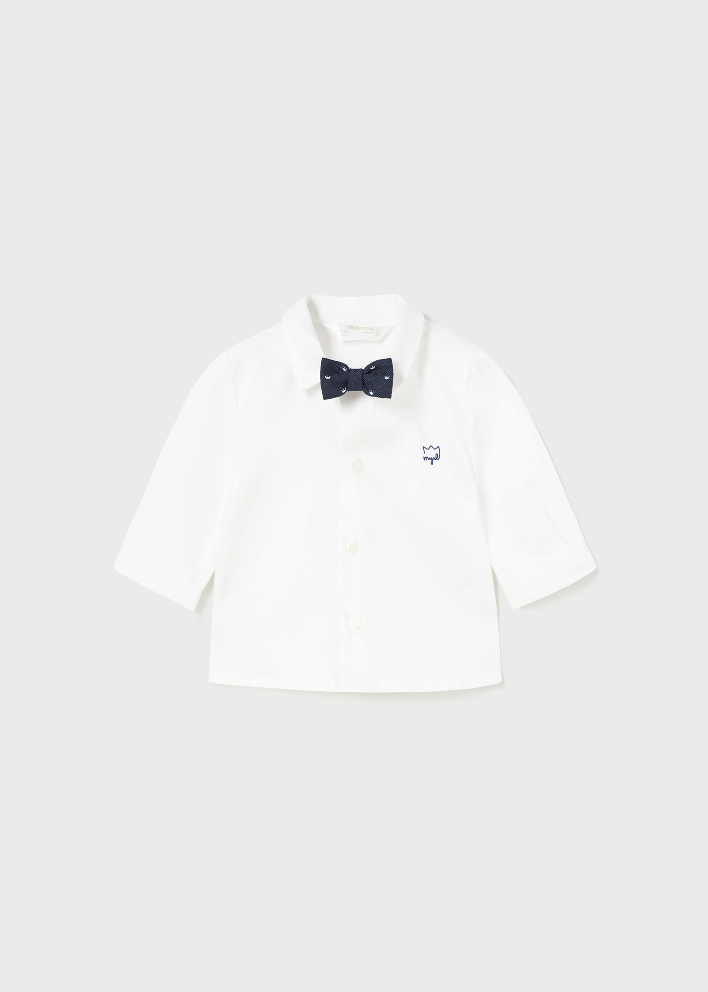 Camisa de recém-nascido com gravata borboleta